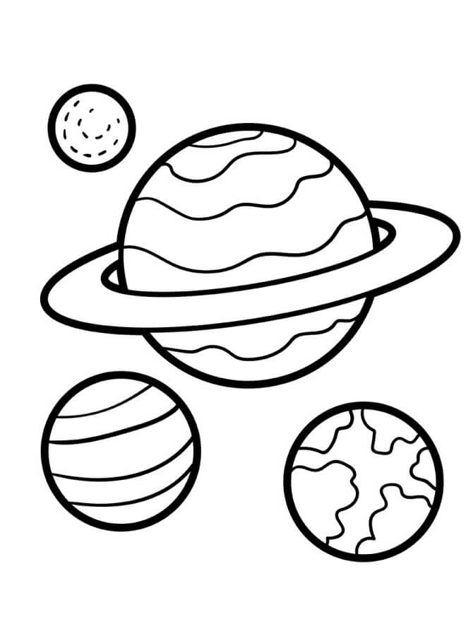 Velmi Snadná Sluneční soustava omalovánka