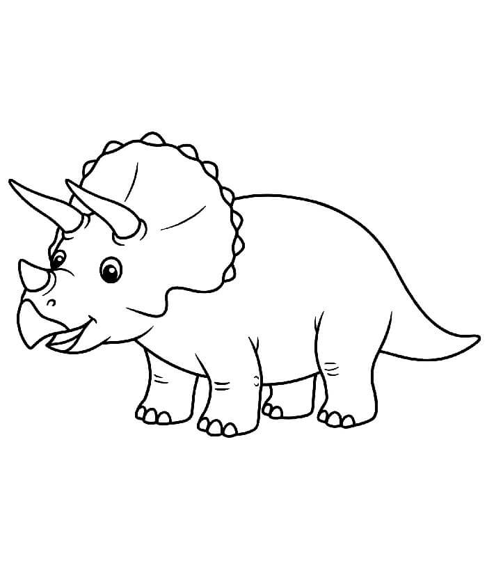 Velmi Snadný Dinosaurus omalovánka