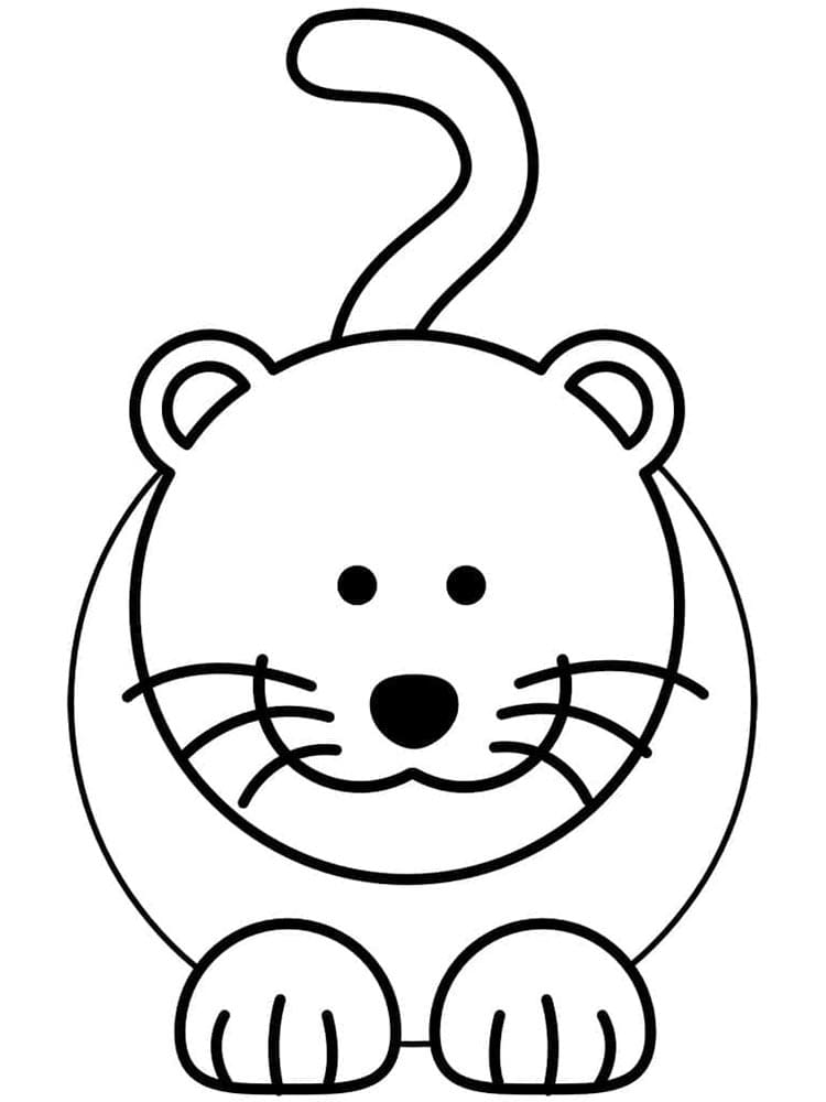 Velmi Snadný Kočka omalovánka