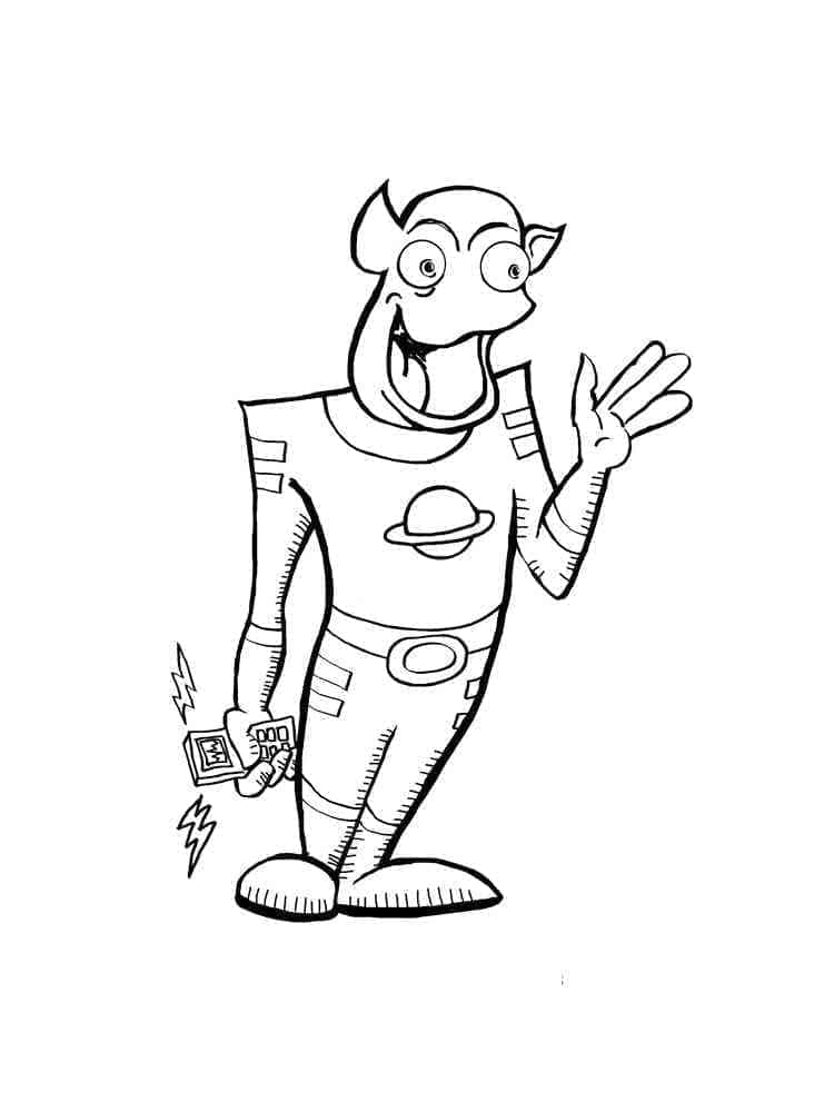 Velmi Snadný Mimozemšťan omalovánka