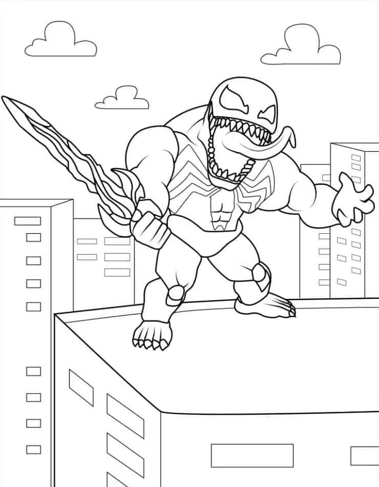 Venom Tisknutelný Zdarma omalovánka