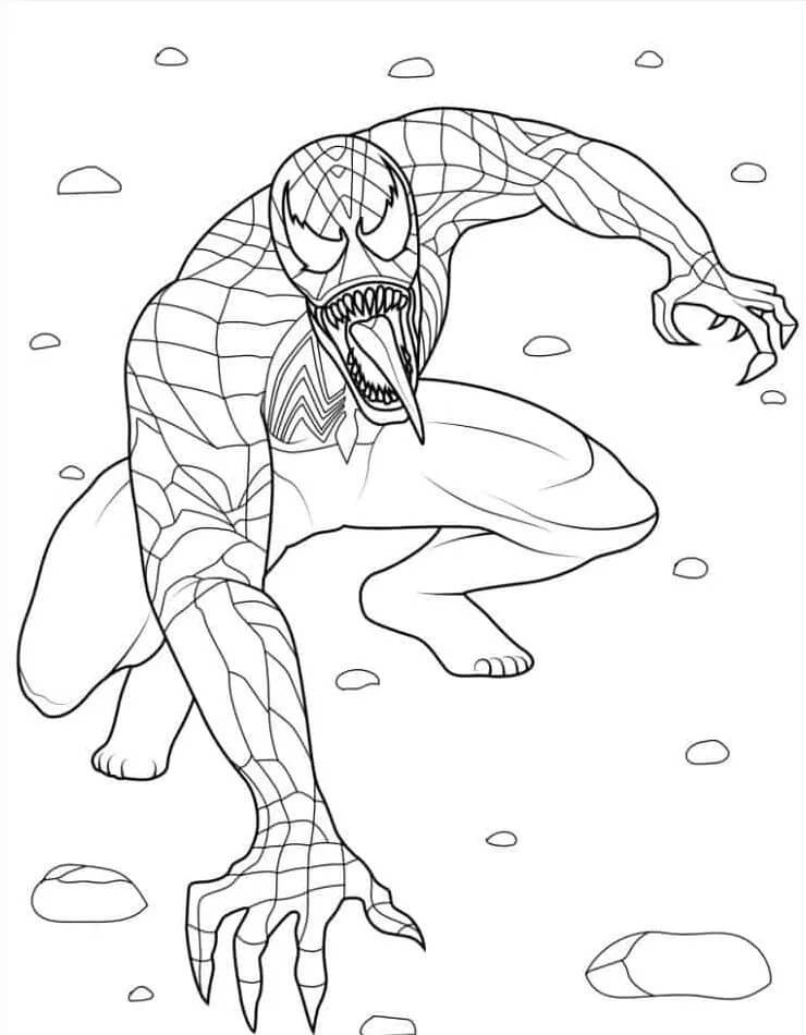 Venom Zdarma pro Děti omalovánka