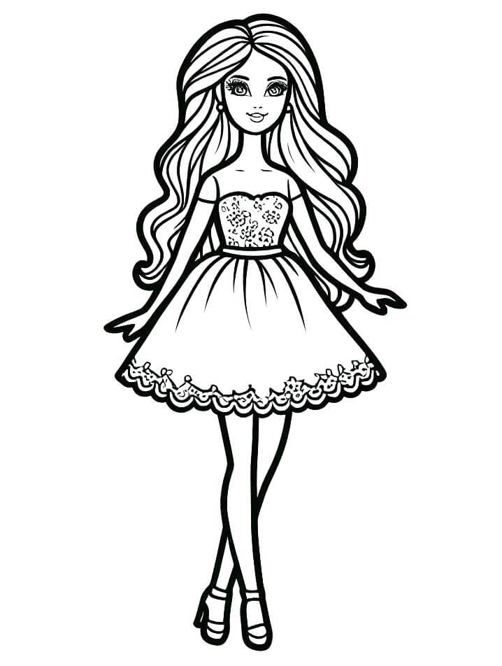 Veselá Barbie omalovánka