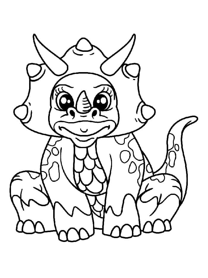 Veselý Dinosaurus omalovánka