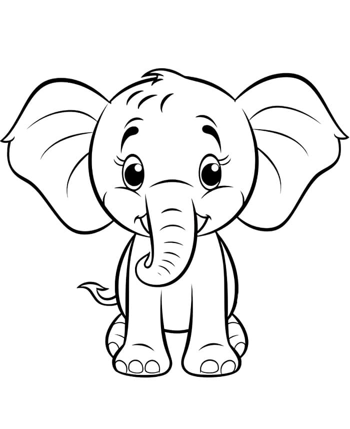 Veselý Slon omalovánka