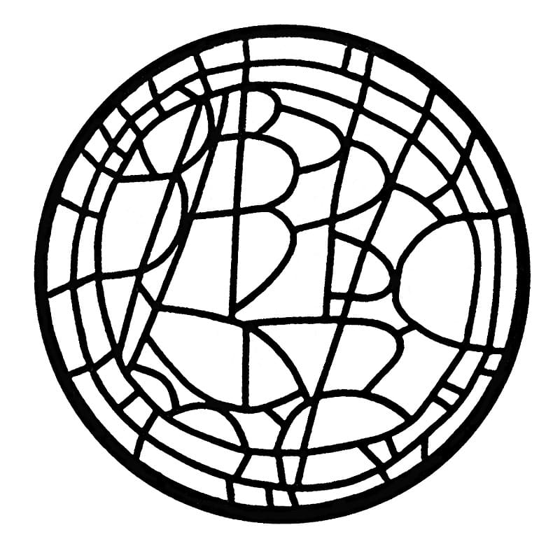 Vitráž Zdarma Vymalovatelné Obrázek omalovánka