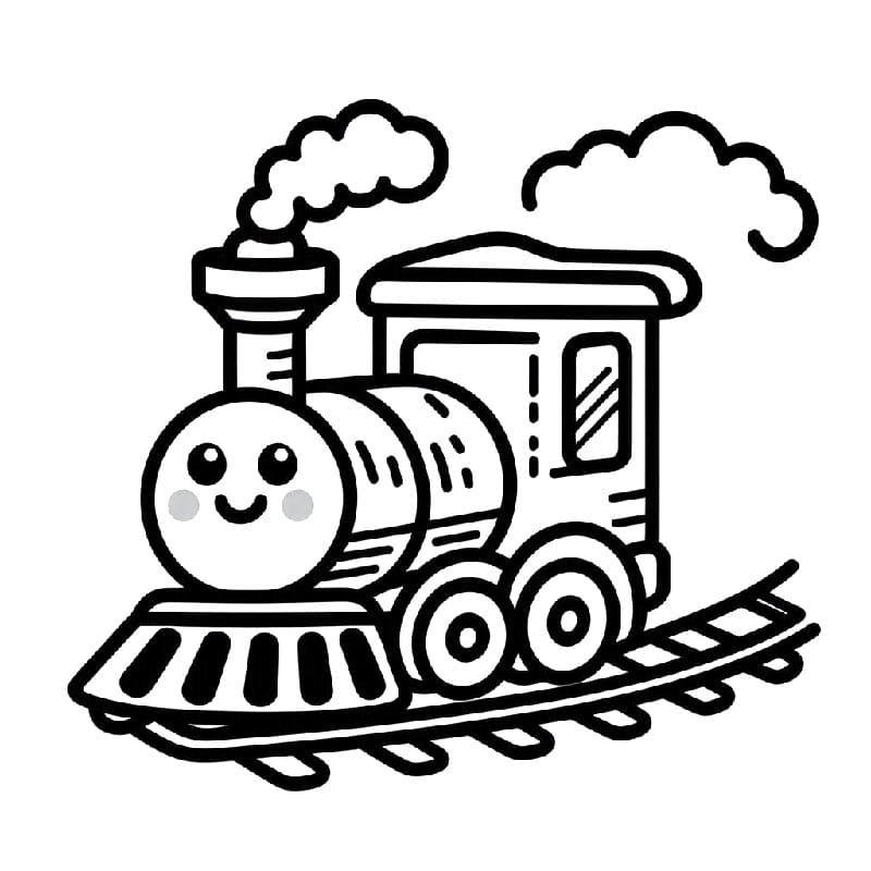 Vlak pro 2leté Děti omalovánka