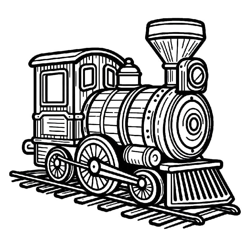 Vlak pro 4leté Děti omalovánka