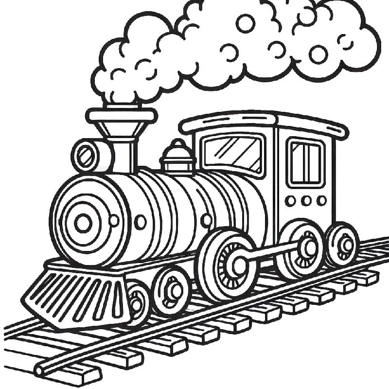 Vlak omalovánky