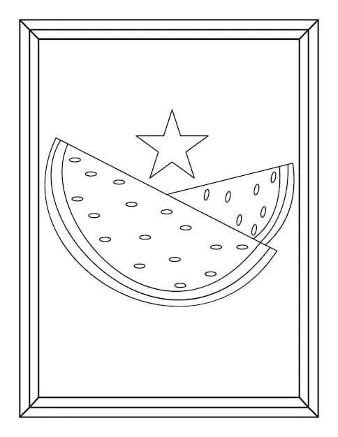 Vodní Meloun (2) omalovánka