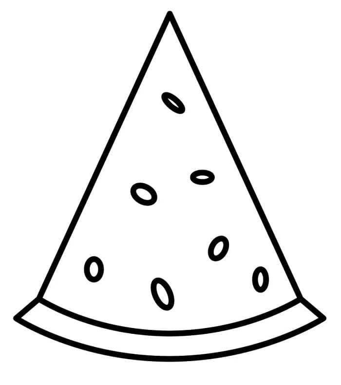 Vodní meloun Vymalovatelné pro Děti omalovánka