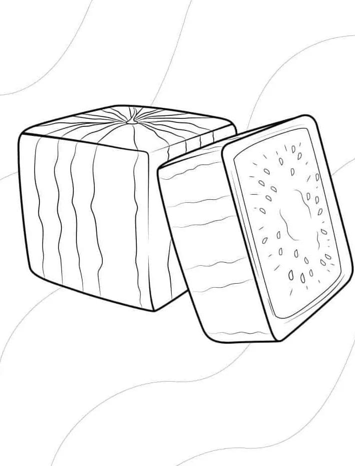 Vodní meloun Zdarma Vymalovatelné Obrázek omalovánka