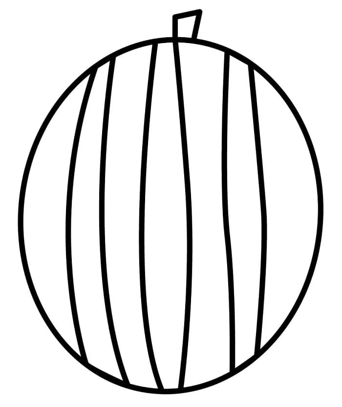 Vodní meloun pro 1leté Děti omalovánka