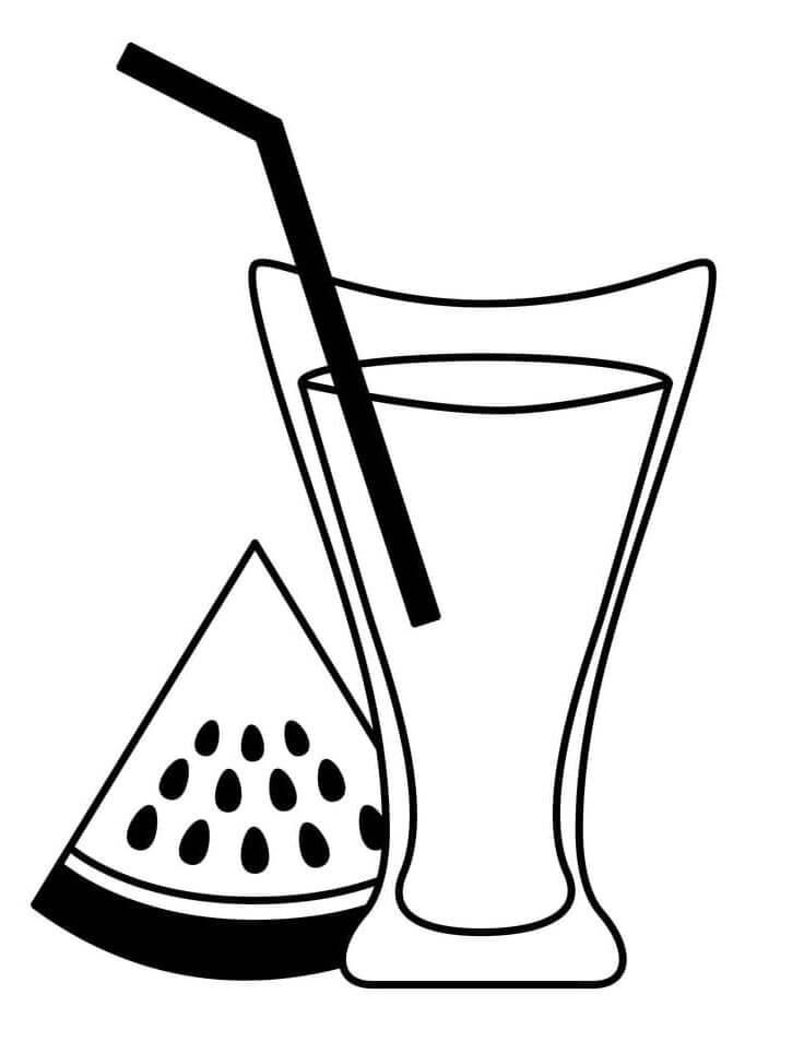 Vodní meloun pro Děti omalovánka