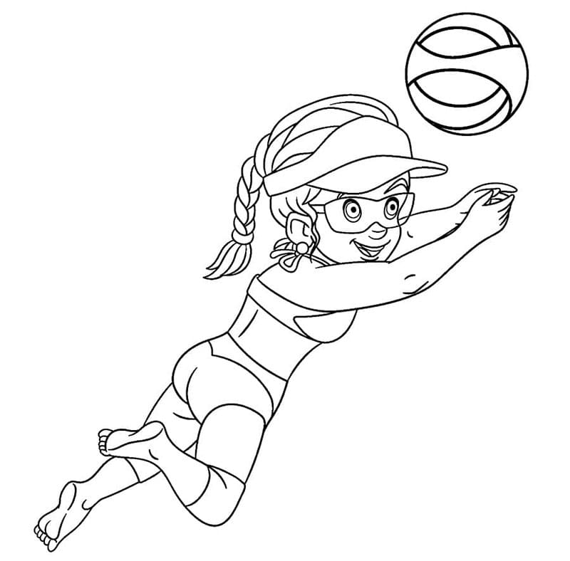 Volejbal pro 2leté Děti omalovánka