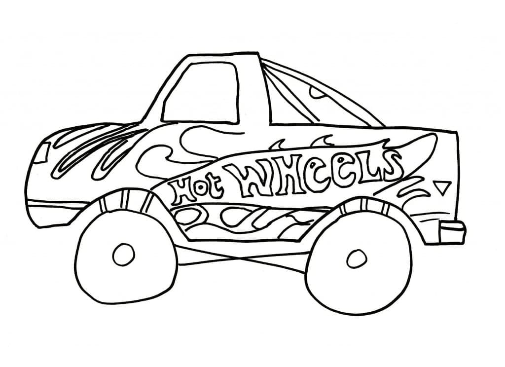 Vozidlo Hot Wheels omalovánka