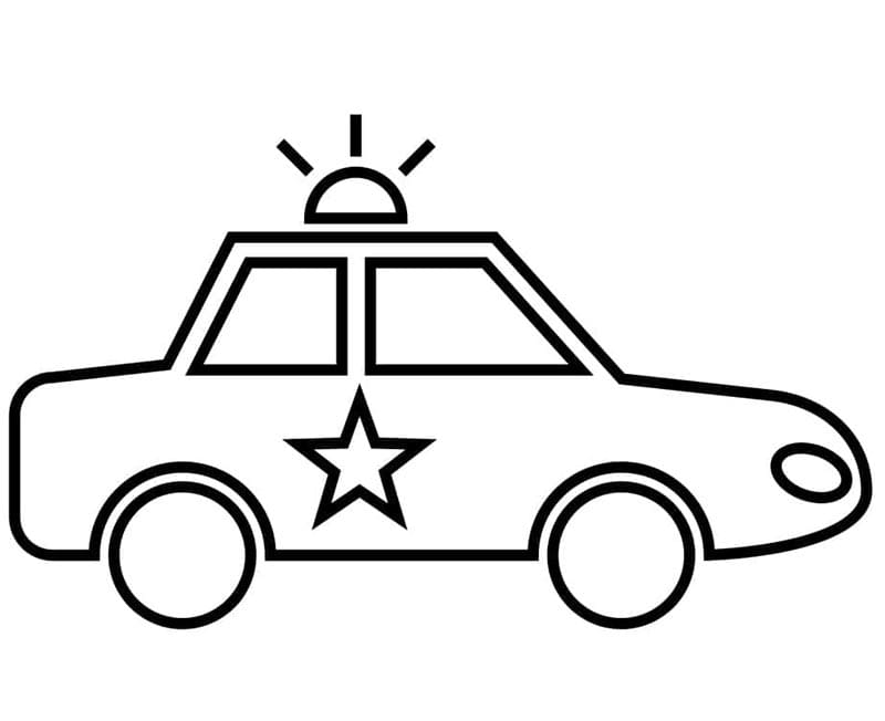Vozidlo Policejní Auto omalovánka