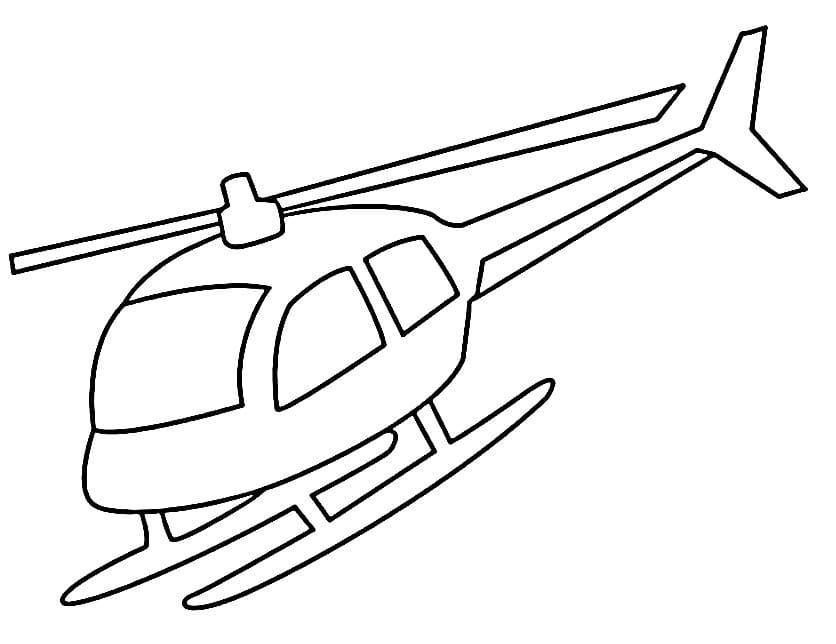 Vrtulník Vymalovatelné pro Děti omalovánka