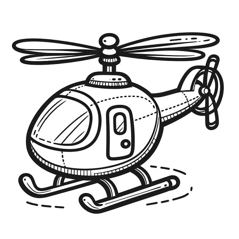 Vrtulník Zdarma omalovánka