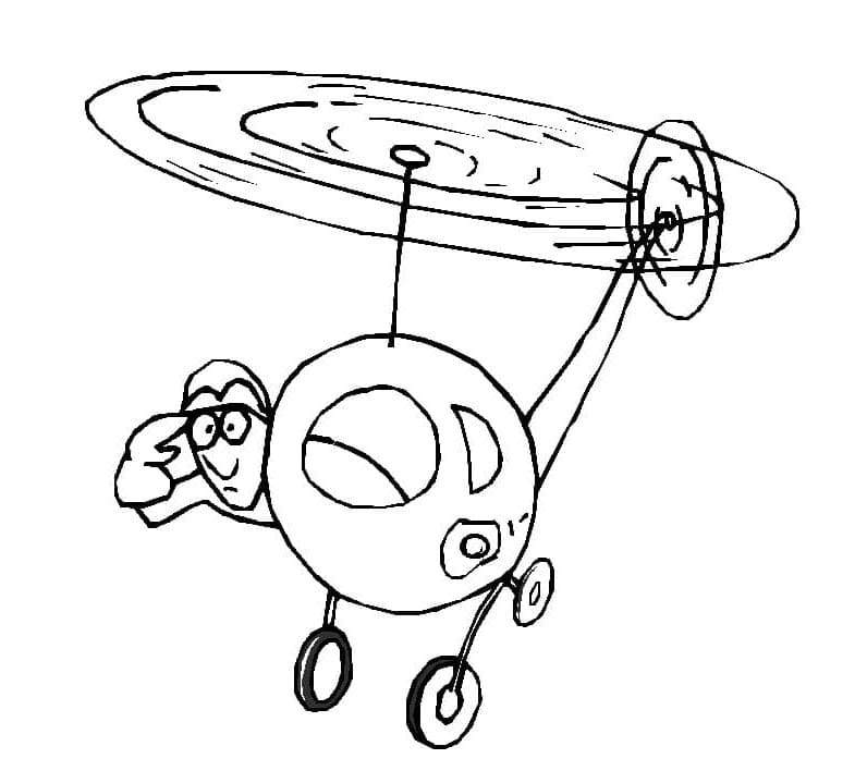 Vrtulník pro 4leté Děti omalovánka
