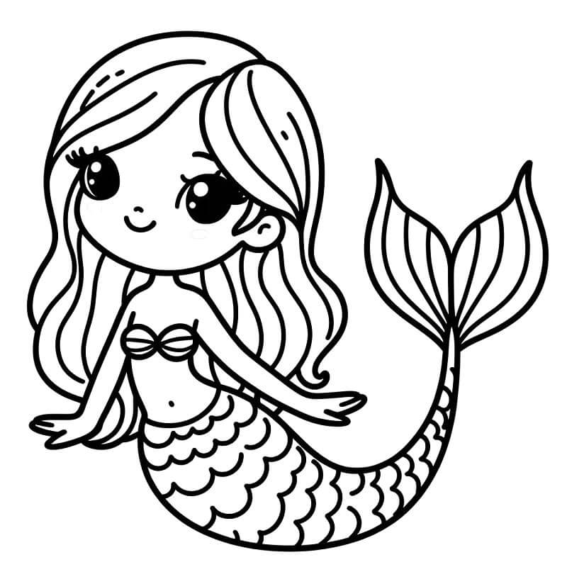 Vtipná Mořská panna omalovánka