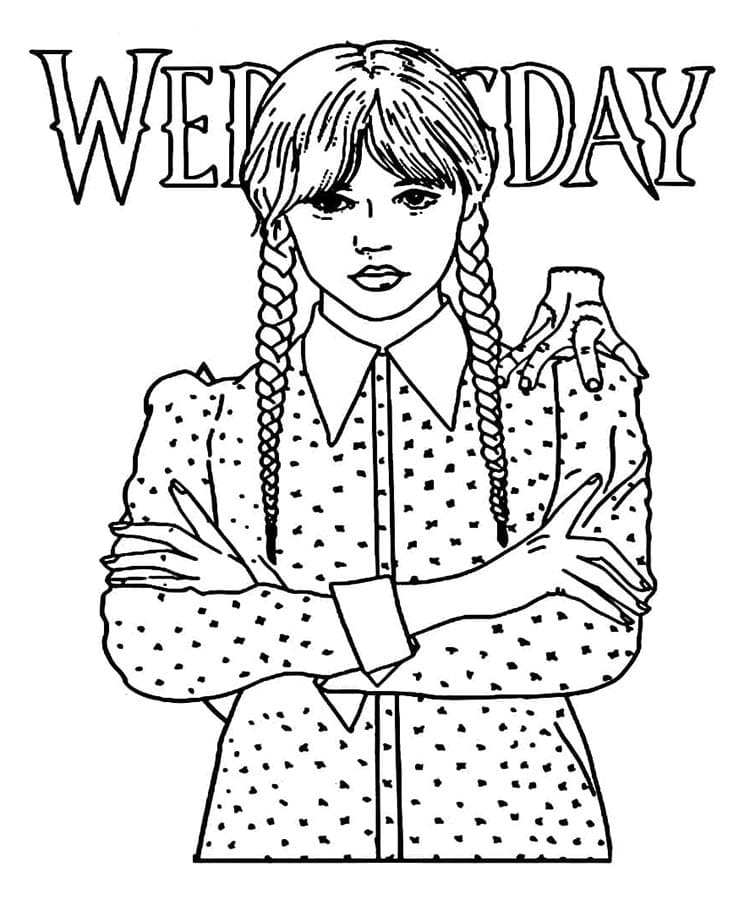 Wednesday Addamsová (2) omalovánka