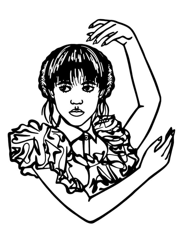 Wednesday Addamsová (5) omalovánka