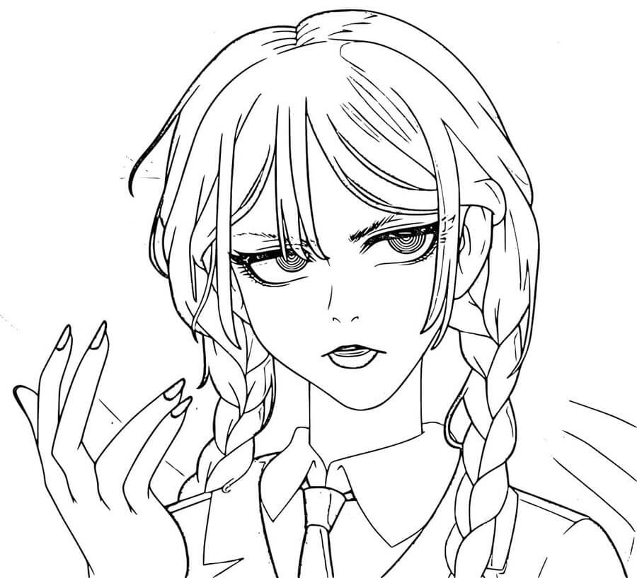 Wednesday Vymalovatelné pro Děti omalovánka