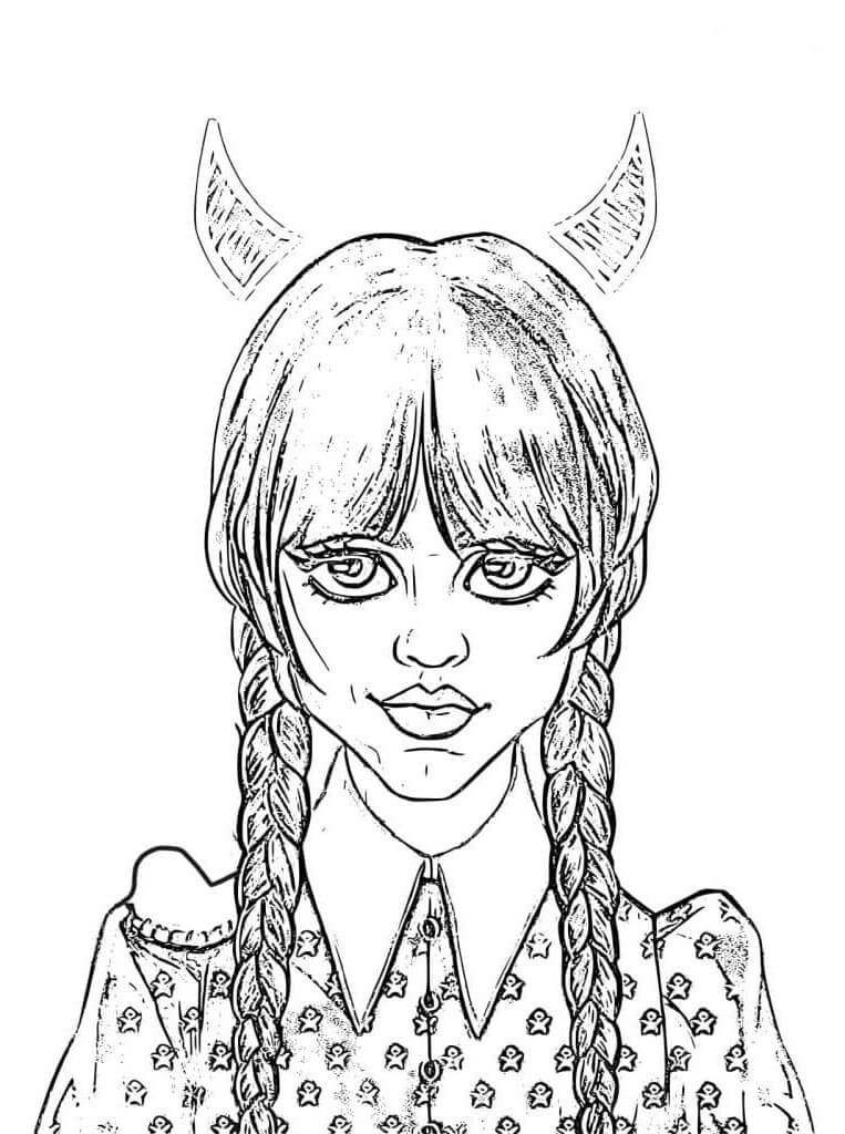 Wednesday Zdarama omalovánka