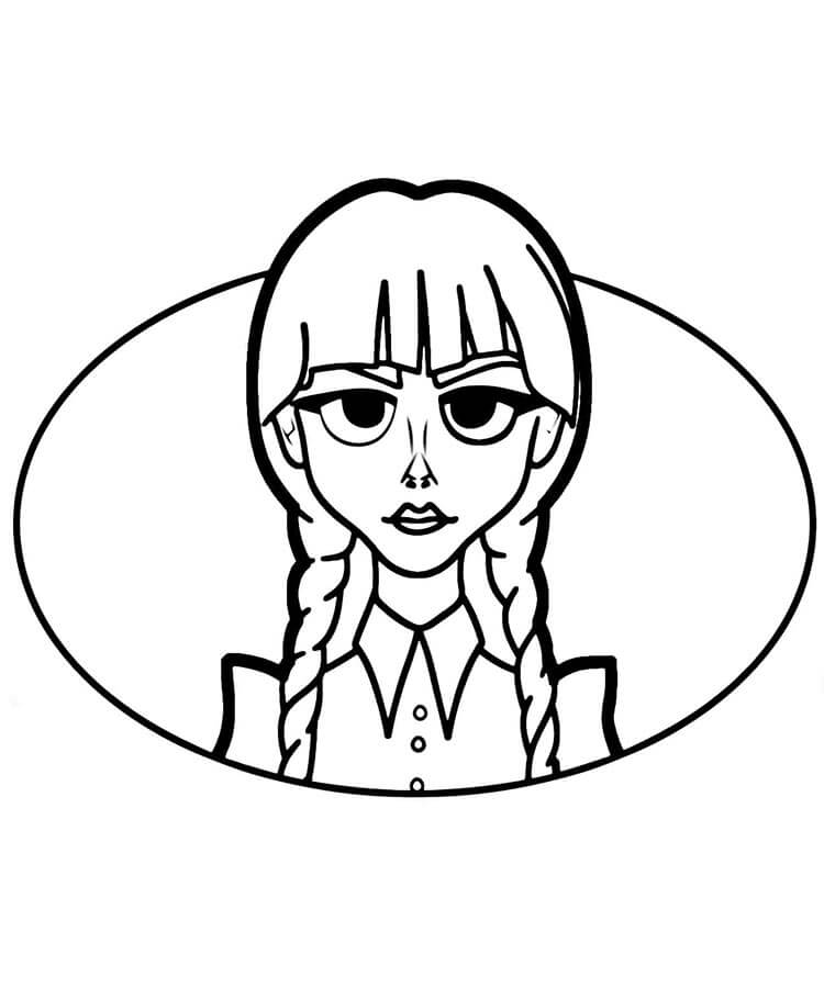 Wednesday Zdarma Vymalovatelné Obrázek omalovánka