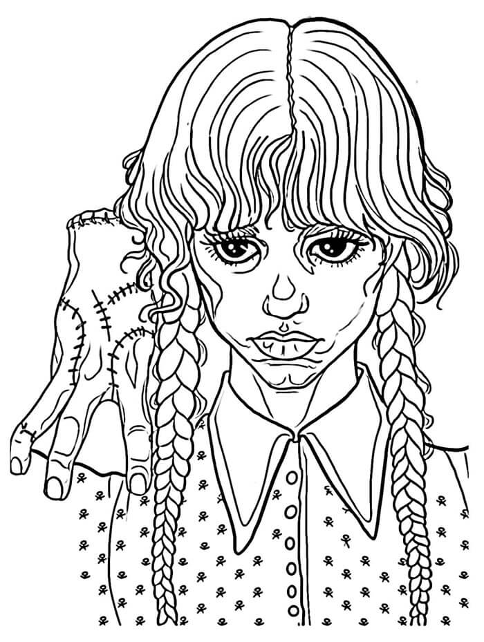 Wednesday pro 2leté Děti omalovánka