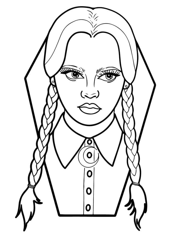 Wednesday pro 4leté Děti omalovánka