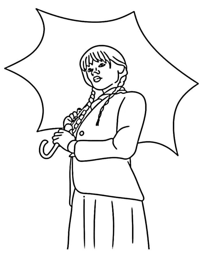 Wednesday pro 6leté Děti omalovánka