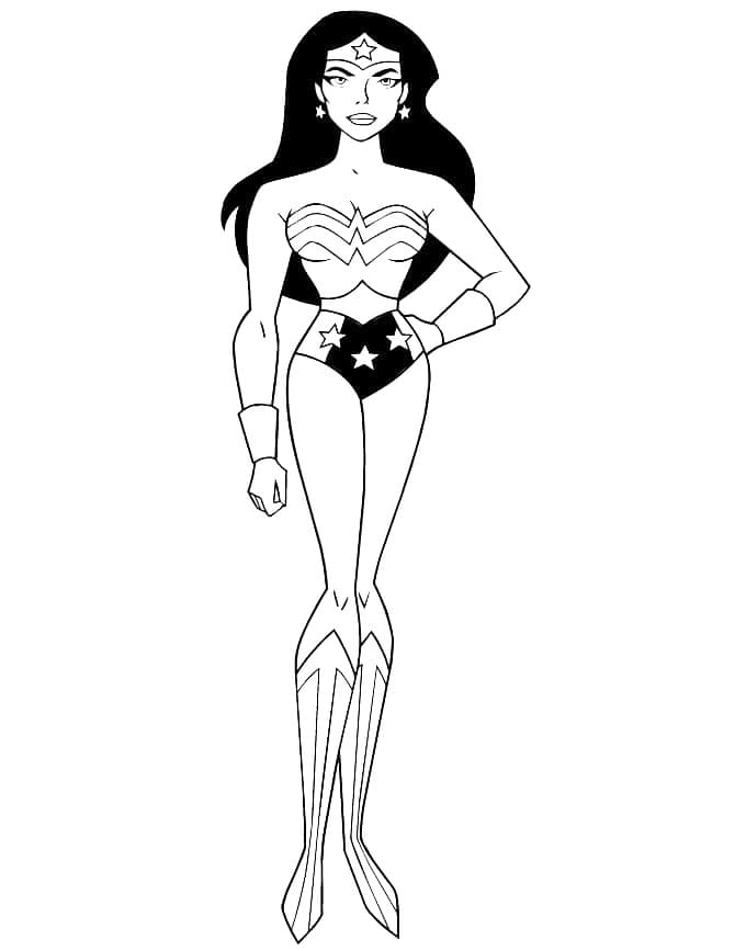 Wonder Woman Zdarma Vymalovatelné Obrázek omalovánka