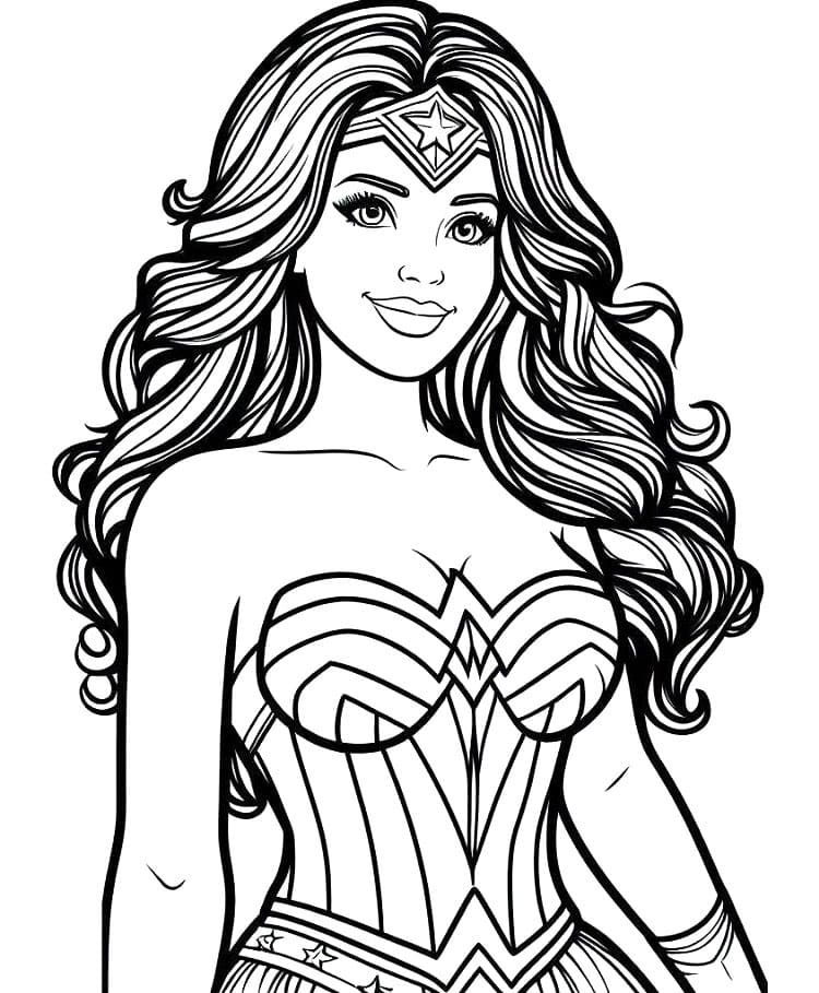 Wonder Woman pro 1leté Děti omalovánka