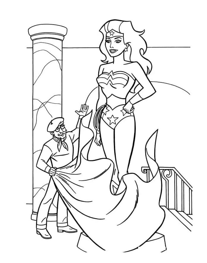 Wonder Woman pro 3leté Děti omalovánka