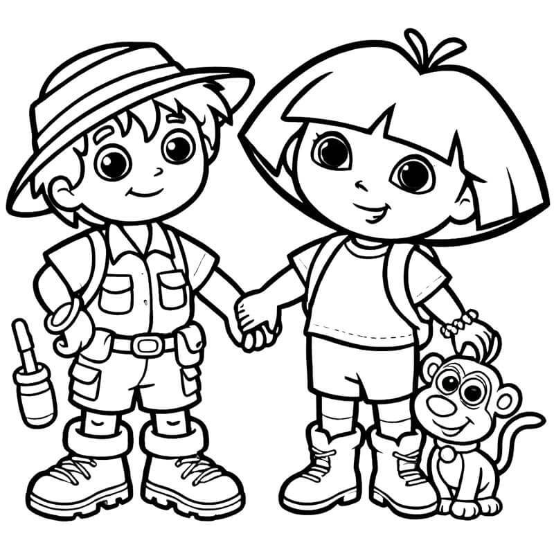 Zábavná Dora Průzkumnice omalovánka