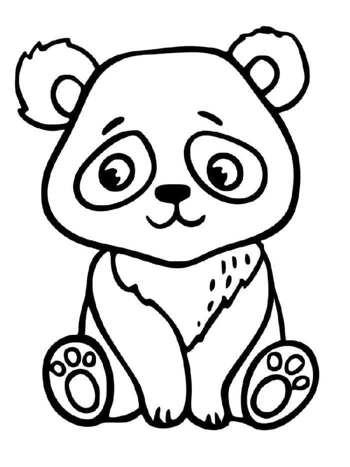 Zábavná Panda omalovánka