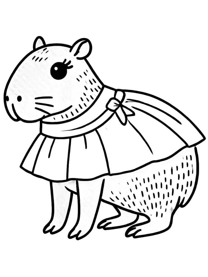 Zábavný Kapybara omalovánka