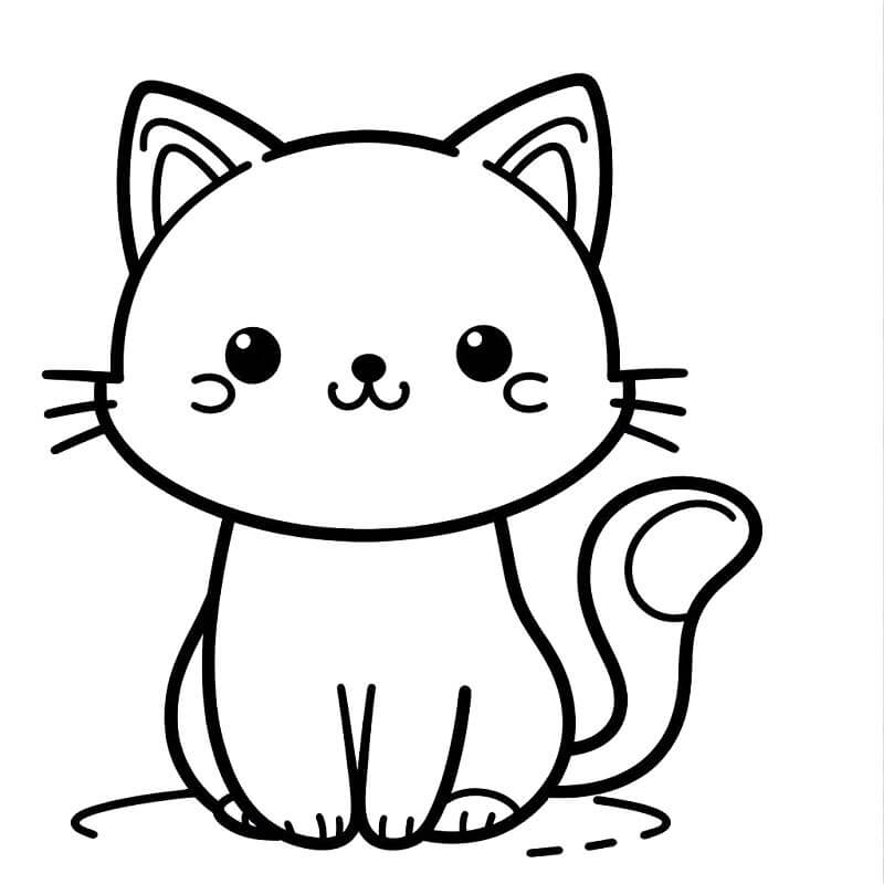 Kočka omalovánky