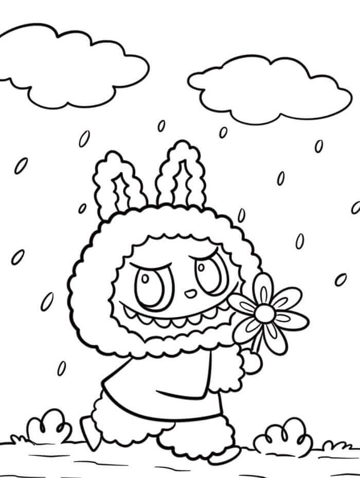 Zábavný Labubu omalovánka