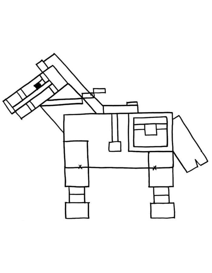 Zábavný Minecraft omalovánka