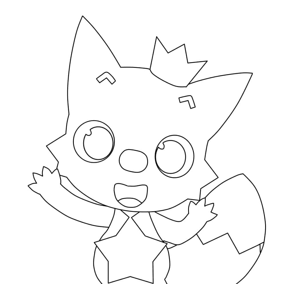 Zábavný Pinkfong omalovánka