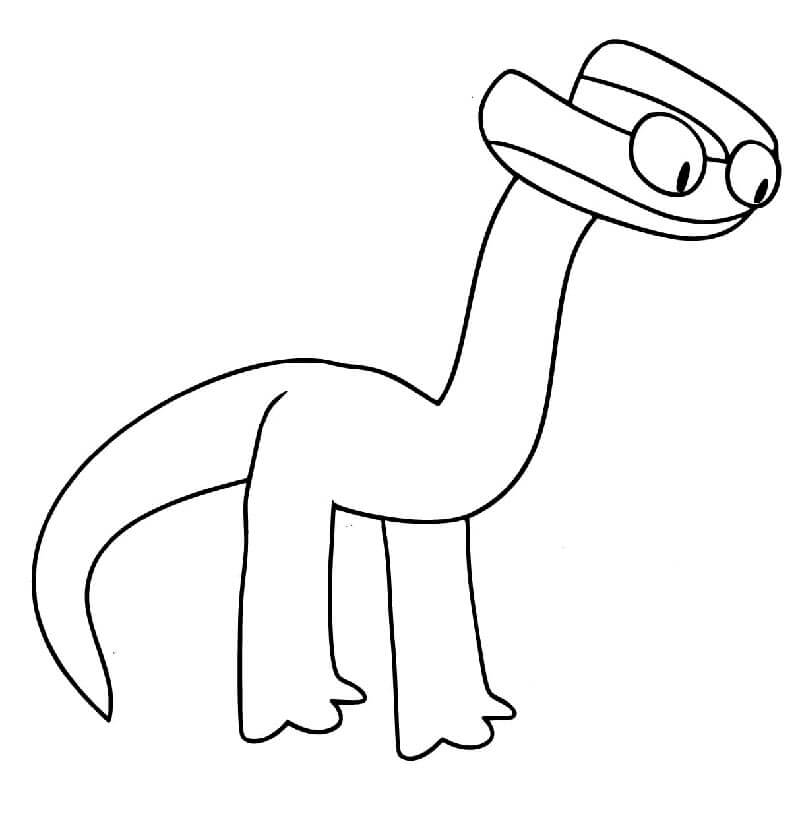 Zábavný Rainbow Friends omalovánka