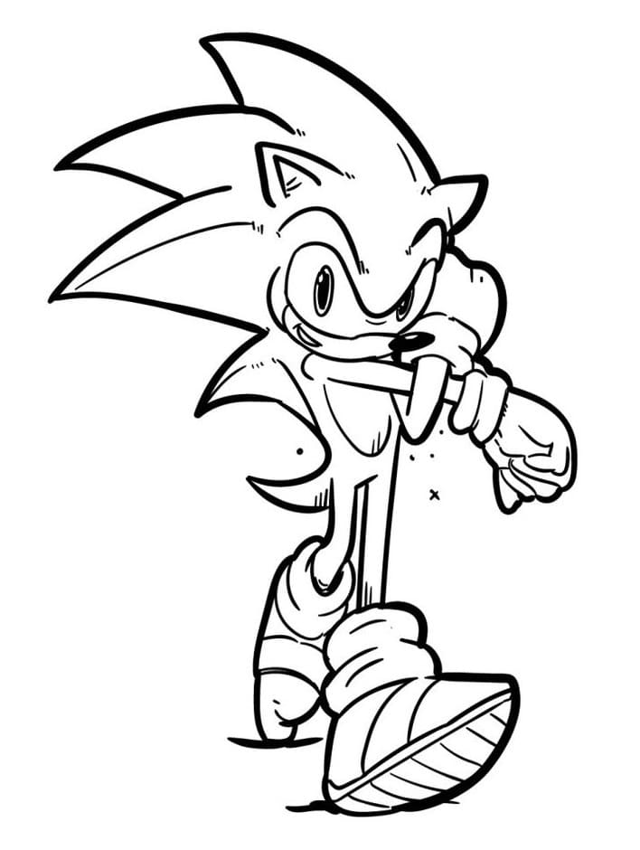 Zábavný Sonic omalovánka