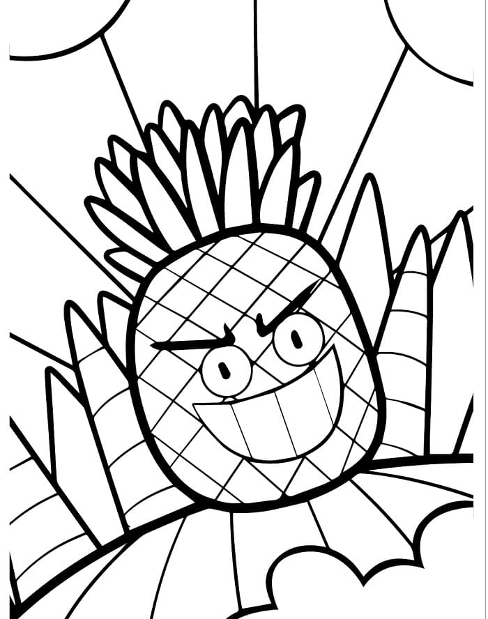 Základní Ananas omalovánka