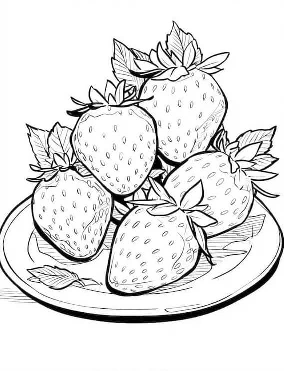 Základní Jahoda omalovánka