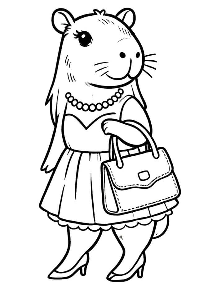 Základní Kapybara omalovánka