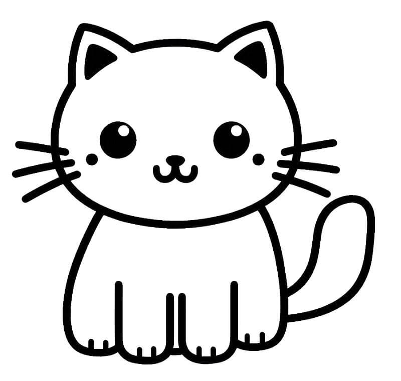 Základní Kočka omalovánka