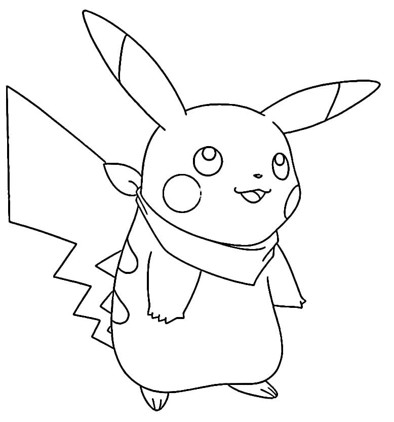 Základní Pikachu omalovánka